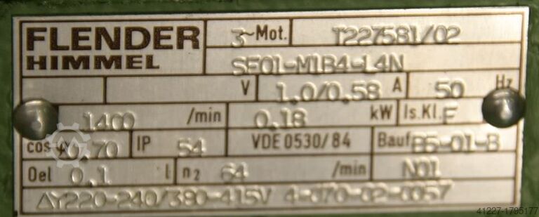 Motoredutor 0,16/3 kW 7,1/320 rpm Flender ZF20-090SP/2U