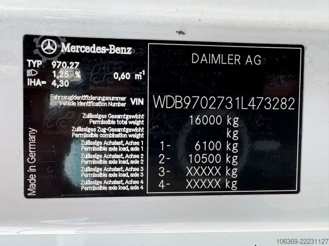 Vakuumtankbil MERCEDES-BENZ Atego 1624 4x2 DSU kombiline 5400 L