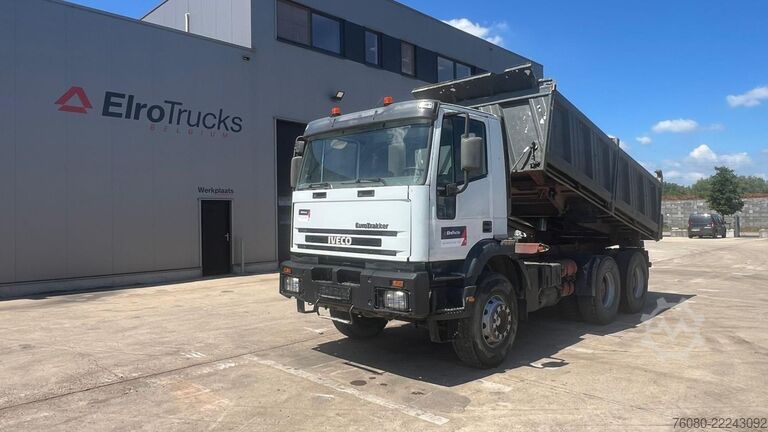 3-Seiten-Kipper Iveco Eurotrakker 260 E 37 (POMPE MANUELLE / MANUAL P...