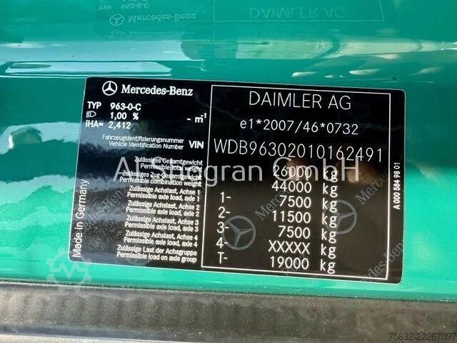 Telone Mercedes-Benz Actros 2545 6x2/Retarder/Eu6/Komplettzug