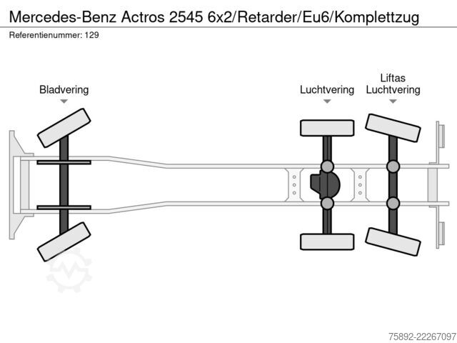 Telone Mercedes-Benz Actros 2545 6x2/Retarder/Eu6/Komplettzug
