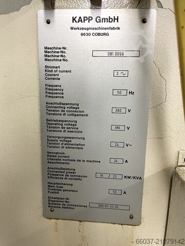 Taşlama taşı düzeltme makinesi Kapp CS 200 CNC