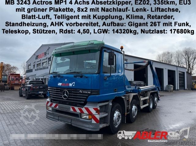 Billenőplatós teherautó MERCEDES-BENZ 3243 Actros MP1 Klima Retarder Funk 4-A-Absetzer