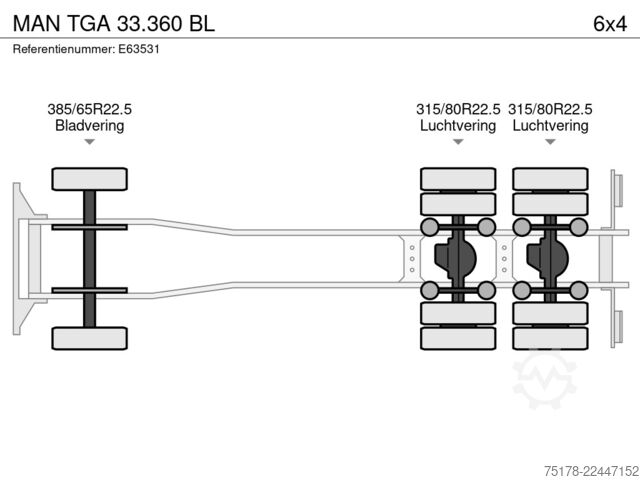 Sistema a braccio con gancio MAN TGA 33.360 BL