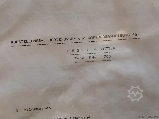 Framezaag BOEGLI KHV 700 Marathon