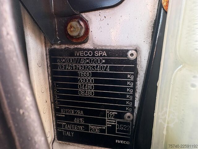 Bâché Iveco Eurocargo 120E28 + DHOLLANDIA LOADLIFT + EURO 6...