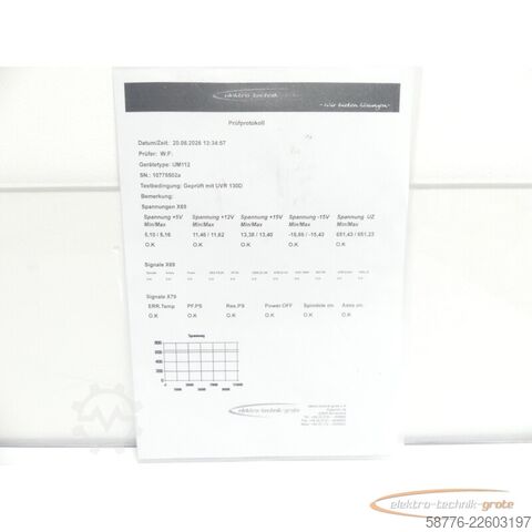 Component Heidenhain UM 112 ID 325 001-02 SN10775502A generalüberholt mit 3 Mon. Gewährl.