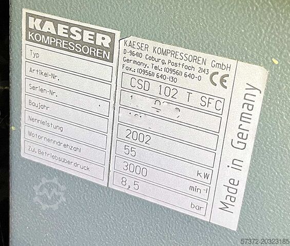 Kompressor Kaeser CSD 102 T SFC/BS 61