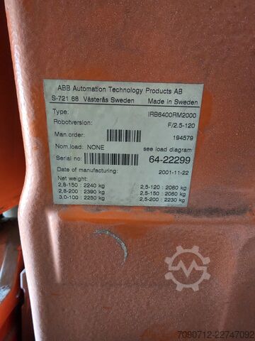 Robot industrial ABB IRB 6400 RM2000