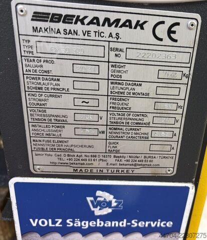 πλήρως αυτόματο ταινιοπρίονο BEKA-MAK BMSO-320