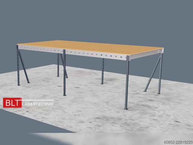 πλατφόρμα αποθήκευσης 5x10m Lagerbühne , Belastung : 500kg/qm Unterkante: 3m ,ca. 50qm , Systembühne