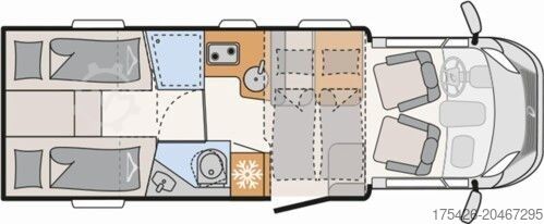 Semi-integrated camper DETHLEFFS Trend T 7057 *Pakete: Assistenz+Family+Chassis*