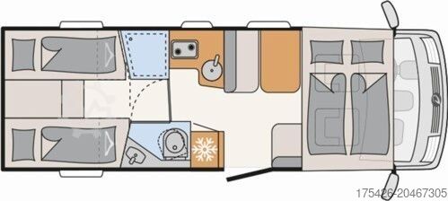 Ολοκληρωμένο αυτοκινούμενο τροχόσπιτο DETHLEFFS Trend I 7057 EB *Winter-Paket*GT-Paket*Backofen*