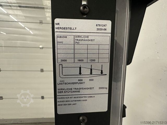 Wózek podnośnikowy ręczny Toyota SPE 160 L - DUPLEX 2,8 m - 1074 Stunden !!