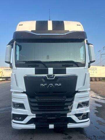 Platós teherautó ponyvával MAN TGX 26.480 6X2, PRITSCHE-PLANE JUMBO-ZUG, H&W TANDEM