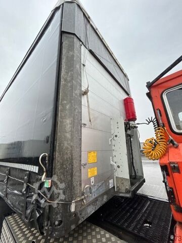 Nyitott ponyvás félpótkocsi SCHMITZ SCB S3T, VARIOS, LIFTACHSE,  EDSCHA-VERDECK