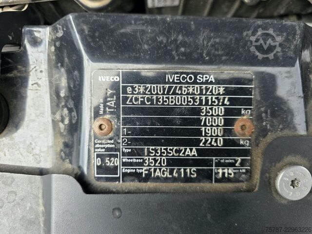 Magas tetős furgon IVECO 35S16, 1+2 Sitzer, Klima Automat, Trennwand, AHK