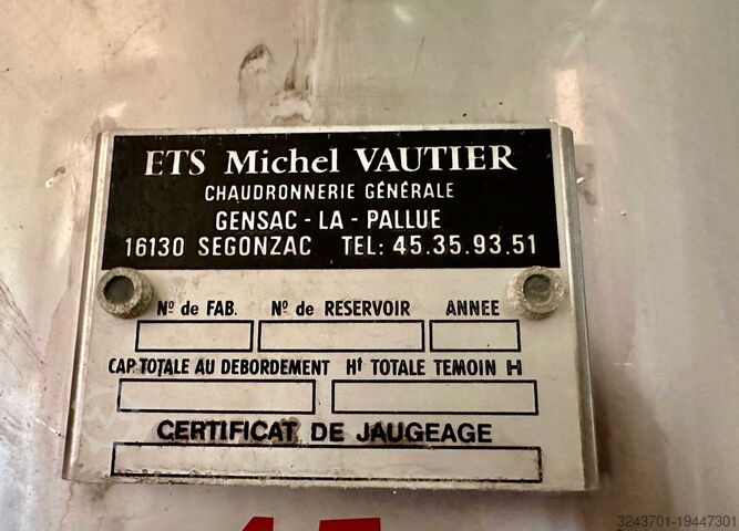 Depósito acero inoxidable 304 62000 L VAUTIER