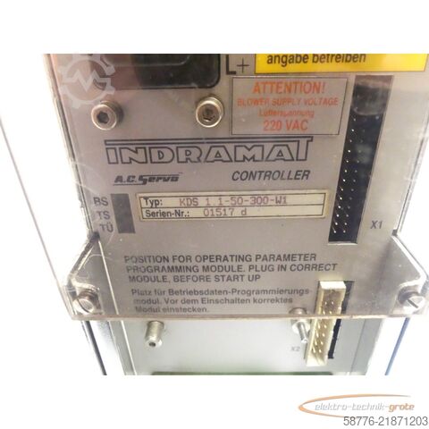 Komponente Indramat KDS 1.1-50-300-W1 SN: 01517D generalüberh. + 12 Mon. Gewährl.