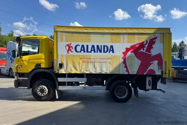 Flatbed truck with tarp SCANIA P340 4x4