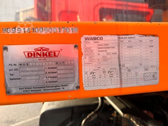 Reboque de plataforma rebaixada DINKEL DSAFA 36000 Schräglader/Tieflader 2x Lenkachse