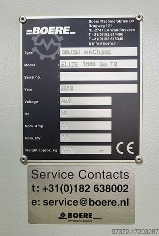 Wide Belt Sander Boere ELITE 1650 BM TB