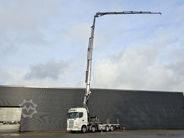 Crane truck Scania R480 8X2 / HMF 60 t/m + JIB / RETARDER