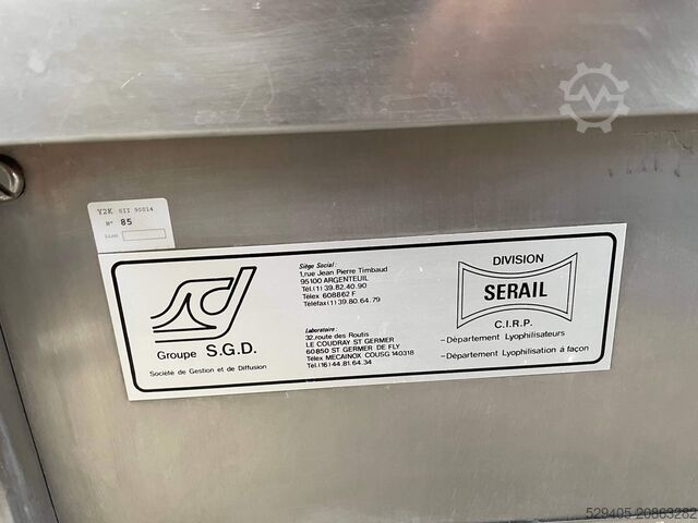 100 literes keverőtartály hűtőköpennyel Serail -