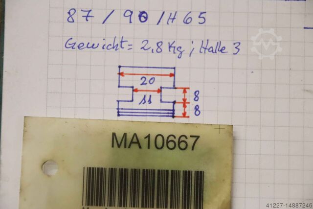 Değiştirilebilir çeneler unbekannt Breite 20 mm