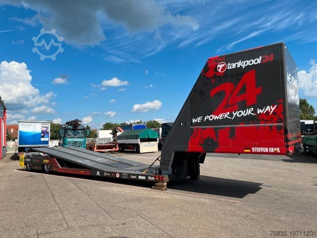Naczepa niskopodwoziowa  Maskin/EKSJÖ Rennsport Tieflader*Radmulden*