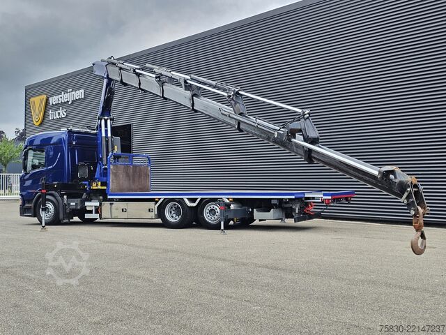 Plataforma de carga Scania G500 6x2 / FASSI 45 t/m  CRANE / KRAN / GRUA