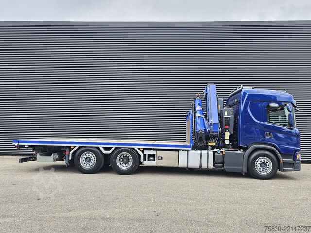 Plataforma de carga Scania G500 6x2 / FASSI 45 t/m  CRANE / KRAN / GRUA