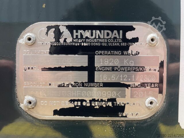 Minigraafmachine Hyundai Robex 16-9