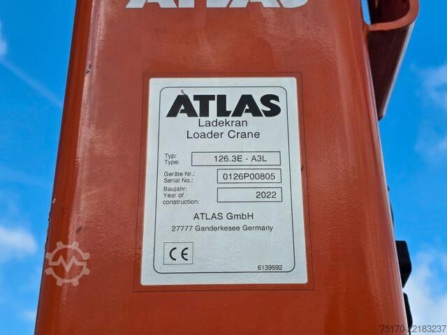 Skraldevogn Mercedes-Benz Arocs 1835 KK Heckkran Atlas 126.3E-A3L Funk