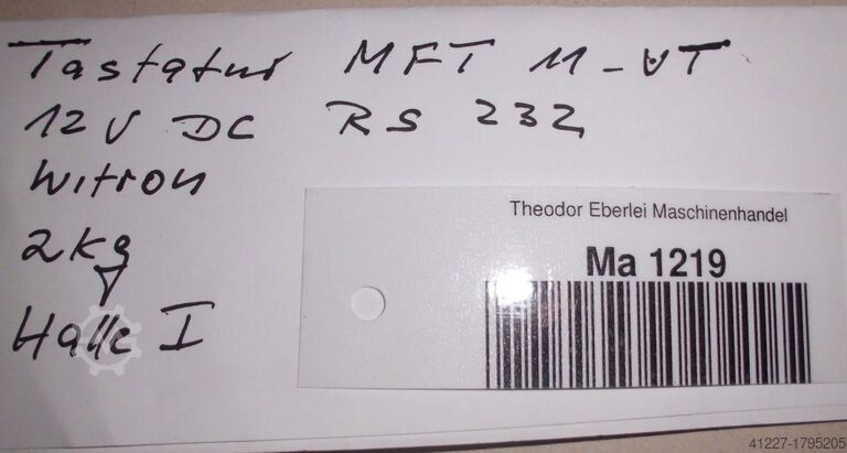 Keyboard Witron MFT 11 - VT 12 V DC RS 232