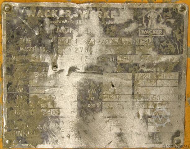 Flessenschudder met 2 flessen Wacker TU1.6/42/200