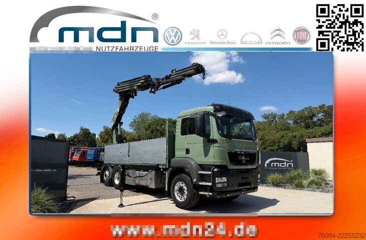 Camion cu platformă MAN TGS 26.440 6x2 KRAN 28m +JIB+SEILWINDE+5/6 Steue