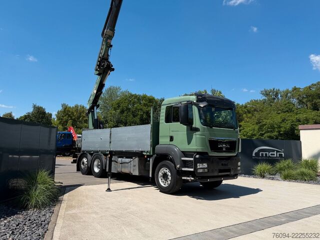 Camion cu platformă MAN TGS 26.440 6x2 KRAN 28m +JIB+SEILWINDE+5/6 Steue