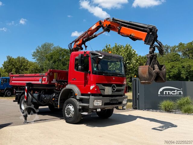 Jeřáb na nákladním automobilu MERCEDES-BENZ Axor 1833 4x4 Kipper Kran 17m FUNK AHK