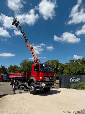 Jeřáb na nákladním automobilu MERCEDES-BENZ Axor 1833 4x4 Kipper Kran 17m FUNK AHK