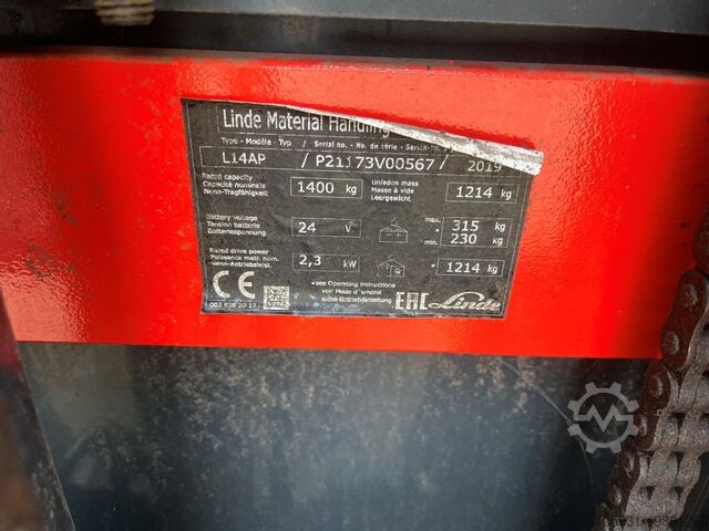 Stående gaffeltruck Linde L14APi