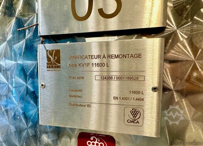 Tanque de aço inoxidável - 11600 L SKRLJ