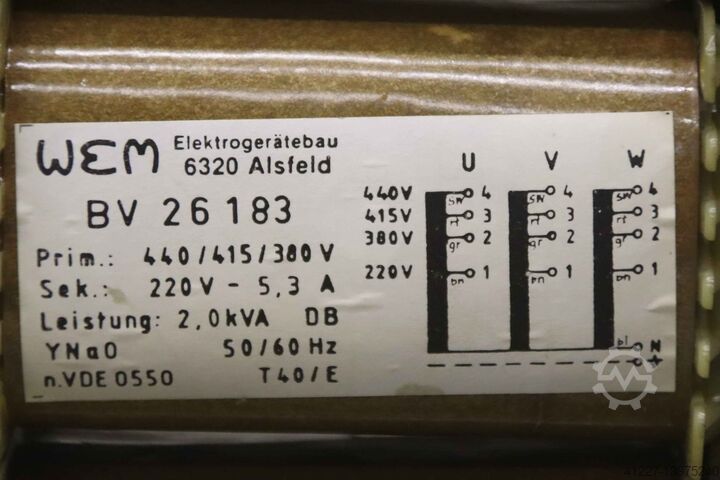 Transformer 2,0 kVA Indramat DST/S 2.0