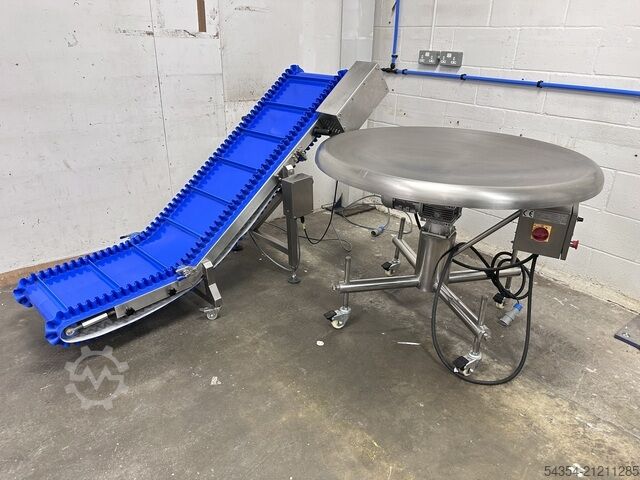 Mobile Rotary Collecting Table Stainless Steel 1200mm