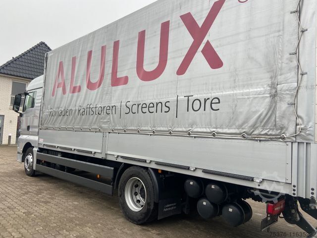 Camión plataforma con toldo MAN TGX 18.430 Edscha Intarder AHK Klima
