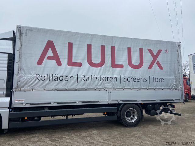 Camión plataforma con toldo MAN TGX 18.430 Edscha Intarder AHK Klima