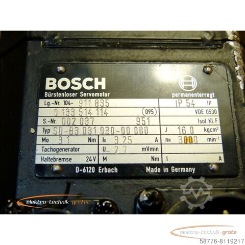 Control unit Bosch SD-B3.031.030-00.000 Bürstenloser Servomotor