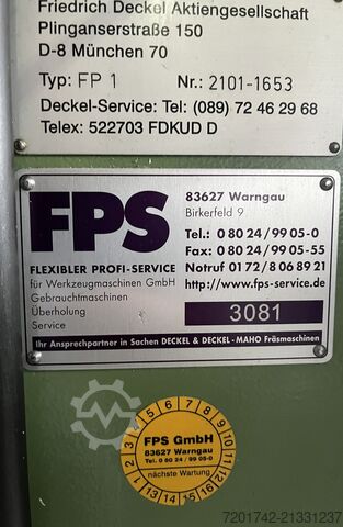 Frezarka narzędziowa Deckel FP 1 2101
