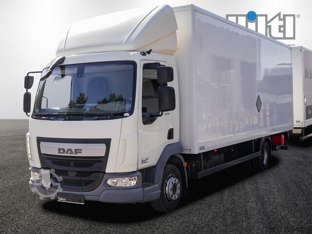 Sandučar kamion DAF LF 220 12t SAXAS KOFFER + ANHÄNGER MOESLEIN AHK