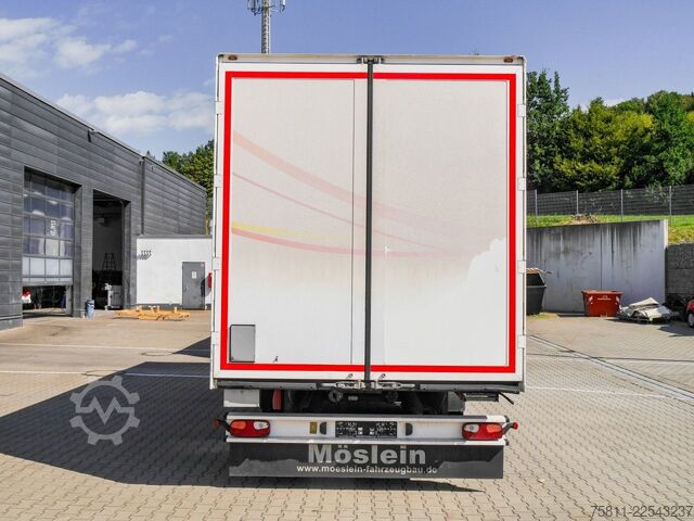 Sandučar kamion DAF LF 220 12t SAXAS KOFFER + ANHÄNGER MOESLEIN AHK